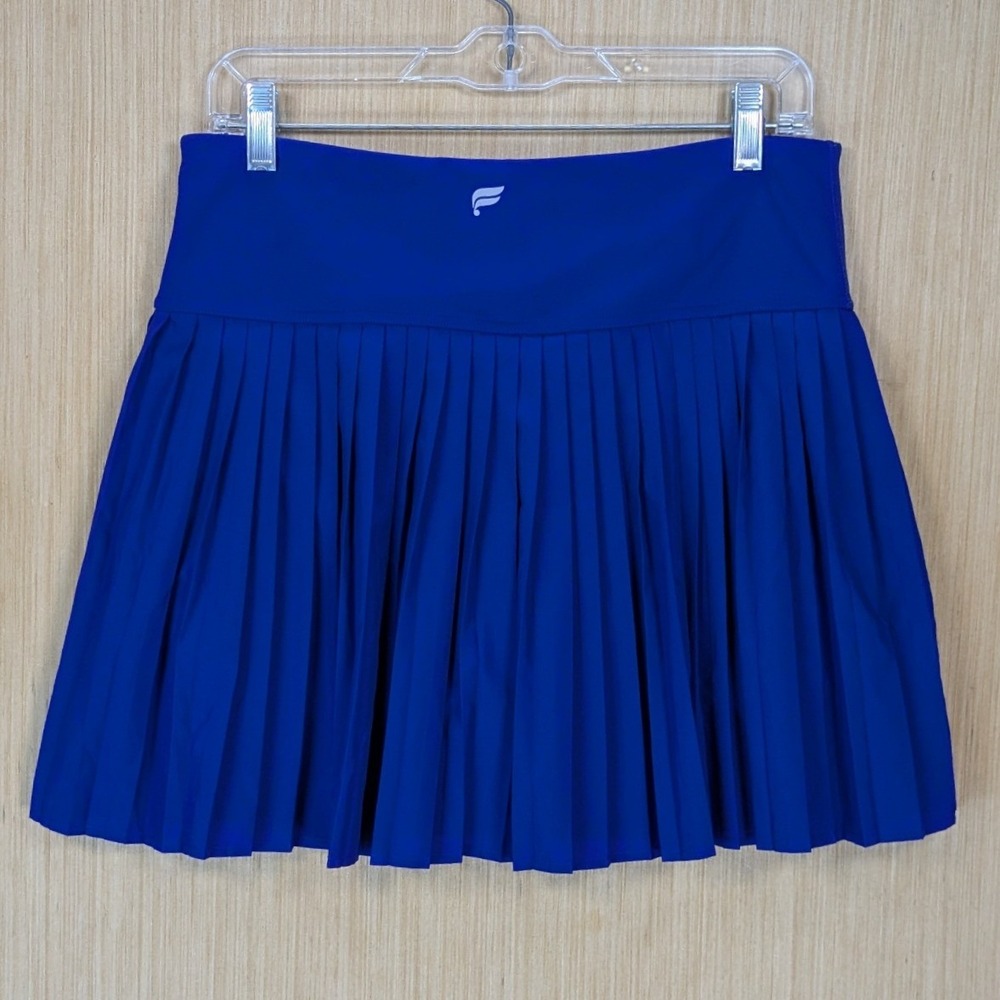Fabletics Royal Blue Pleated Tennis Prep Skort Athletic Skirt Women Large - Picture 3 of 8